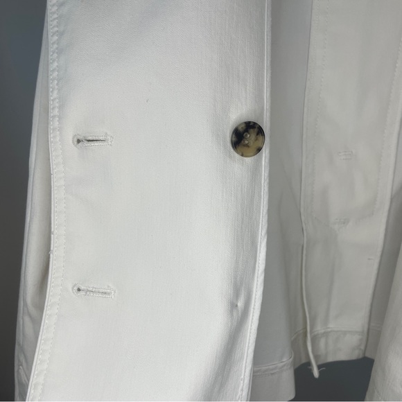 Theory Double Breasted Belted White Jacket - size small - Picture 7 of 12